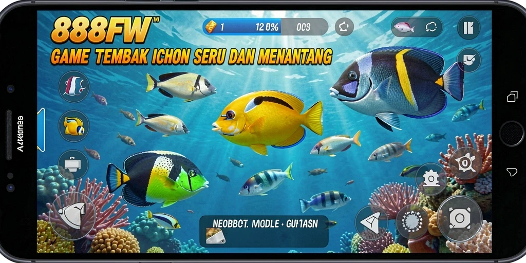 Gameplay seru menembak ikan dengan grafis menarik.