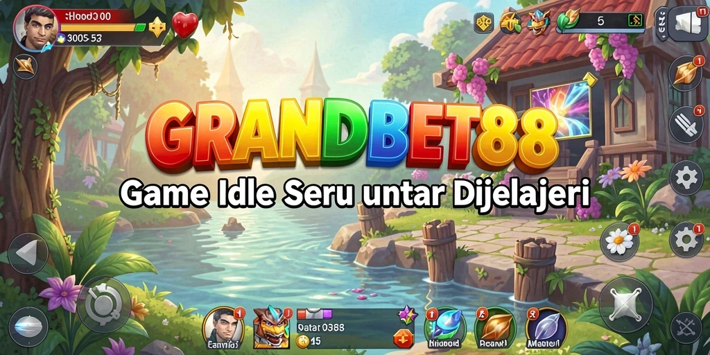 Screenshot menunjukkan gameplay seru dari GRANDBET88 dengan aksi Idle yang menarik.