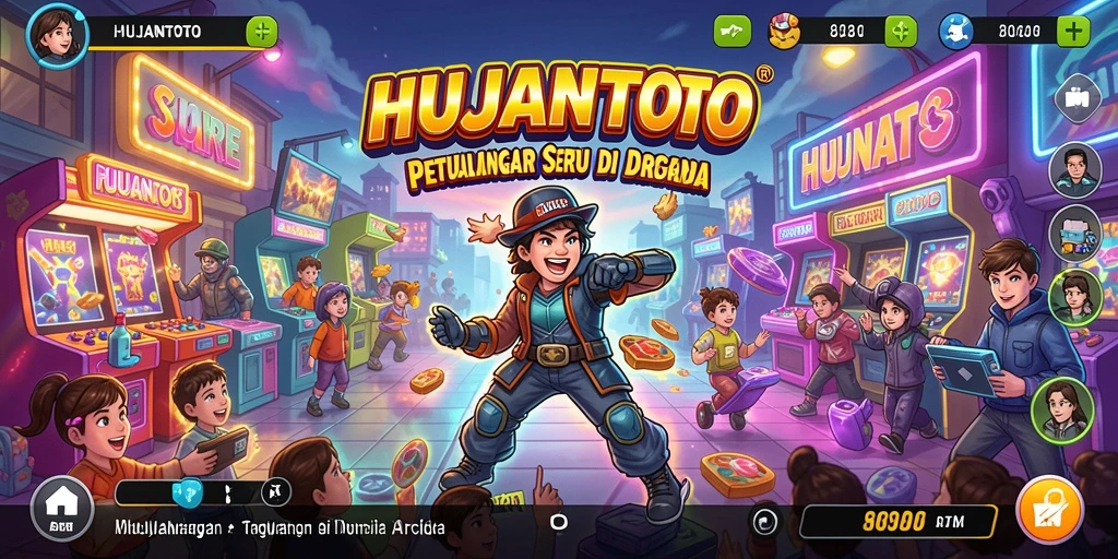 Tampilan menarik dari gameplay seru HUJANTOTO yang menantang.
