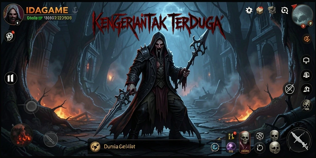 Tangkapan layar menakutkan dari gameplay IDAGAME yang memikat.