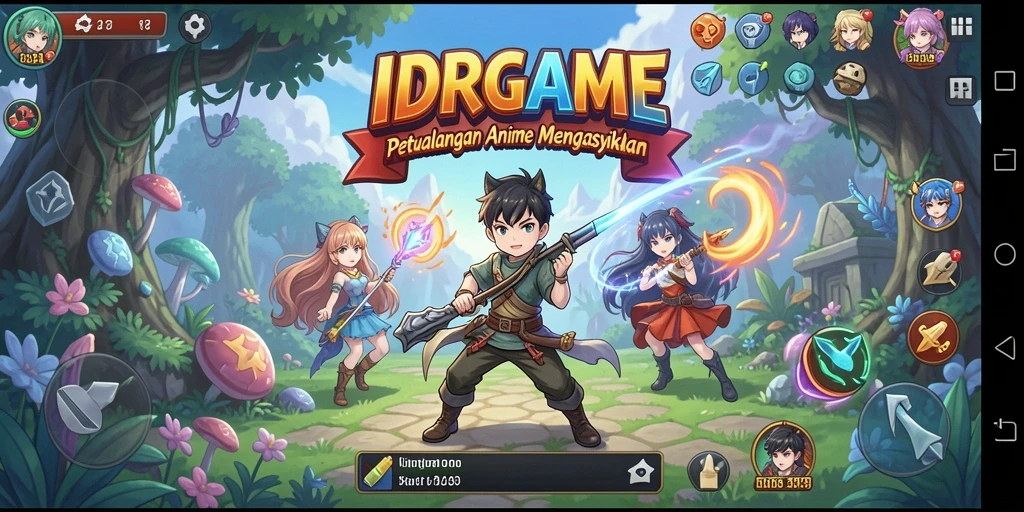 Tampilan gameplay IDRGAME yang menarik dan penuh warna.