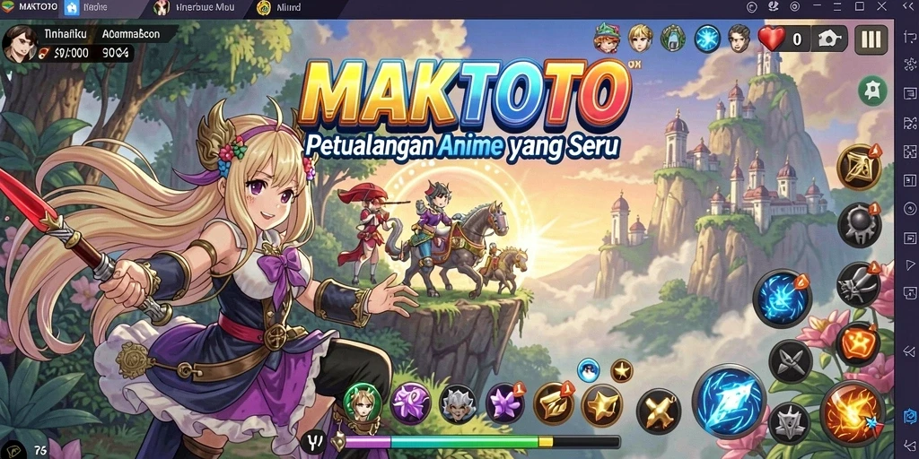 Gambar menunjukkan karakter Anime bertarung dalam petualangan seru.