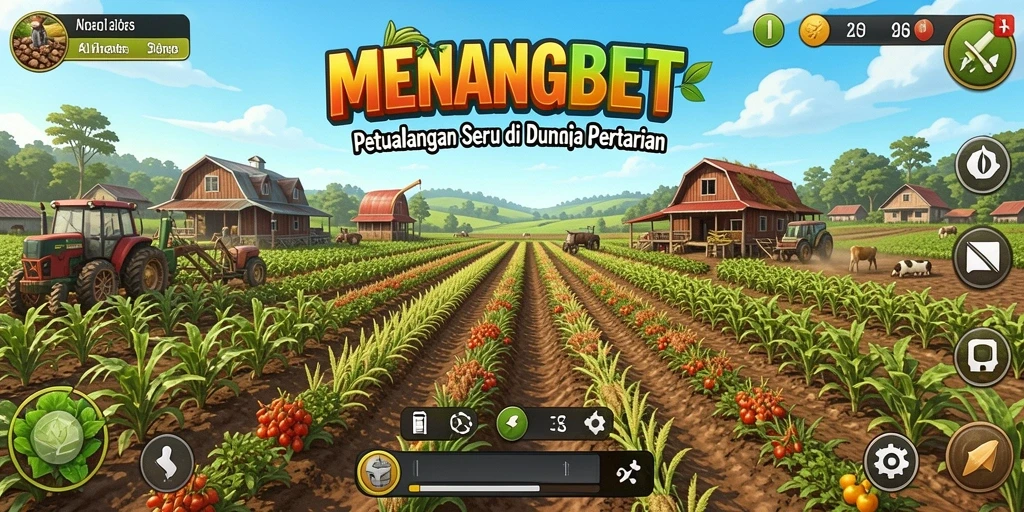Screenshot gameplay <strong>MENANGBET</strong> menampilkan kebun yang indah dan beragam tanaman.