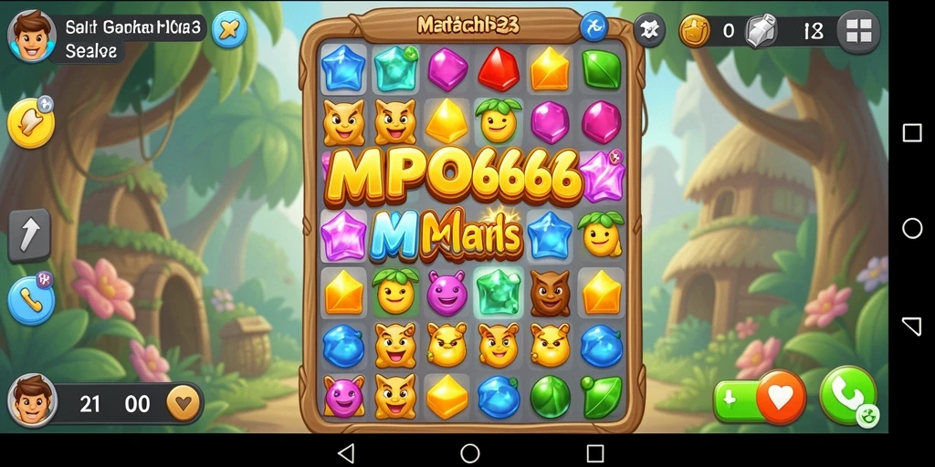 Screenshot gameplay MPO666 yang penuh warna dan menantang.