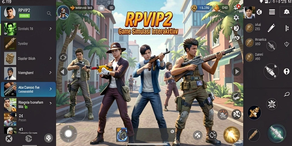 Tampilan gameplay interaktif RPVIP2 yang menawan dan penuh warna.