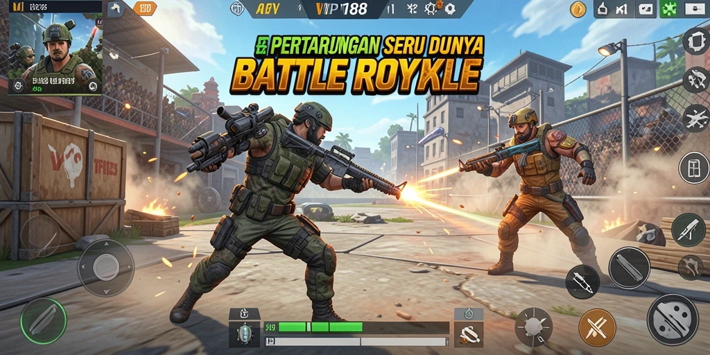 Gameplay seru di VIP188 memperlihatkan pertarungan Battle Royale yang mendebarkan.